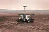 Rosalind Franklin (tidligere kalt ExoMars) skal til Mars for hjelpe roveren Curiosity. Illustrasjon: ESA-AOES Medialab