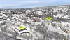 To alternativer for stoppested for gondolbanen i Drammen. Illustrasjon: Fajar Indra
