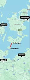 Tunnelen under Fehmarn-stredet vil gjøre veien til Tyskland mye kortere både fra Danmark og Sverige. Illustrasjon: Kjersti Magnussen