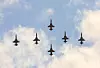 Ingenting å utsette på presisjonen når Patrouille Suisse setter sine seks Northrop F-5E Tiger II i en såkalt Croix-formasjon (kryss).