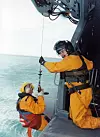 Redningsøvelse med et EH 101 ( AW 101) redningshelikopter fra Agusta Westland.