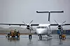 Widerøe Dash 8-100-fly på Bodø lufthavn.