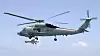 SH-60B Seahawk-helikopter fra US Navy skyter et Penguin-missil (AGM-119) utenfor Okinawa-kysten i Japan.