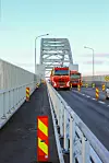 De aller tyngste kjøretøyene skal vekk. Men kollektivtrafikken får gå. Bilde fra 2018. Foto: Bjørn Olav Amundsen