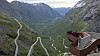 Trollstigen sett fra utsiktsplassen ved besøkssenteret. Turister kan nå etter planen benytte seg av mobildekning her fra 2020.