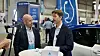 Fra venstre: Ståle Frydenlund i Elbilforeningen og Wolfgang Berger, sjef i Aviloo, på EVS35 på Lillestrøm. Foto: Mathias Klingenberg
