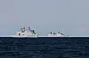 De danske fregattene KDM Absalon (F341) og HDMS Iver Huitfeldt (F361) utenfor Andøya under øvelse Formidable Shield 2025.