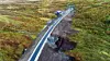 Høyfjellsprofilen på vei inn mot Kvænangsfjelltunnelens vestside.