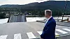 Samferdselsminister Jon-Ivar Nygård ved Tretten bru 15. august 2022.