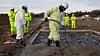Her støper Skanska en plate der armeringen er laget av smeltet og prosessert basalt. Målet er å spare utslipp. Prosjektet er en del av oppgraderingen av et stort motorveikryss på M42 utenfor Birmingham og har vakt oppmerksomhet i britiske ingeniørmiljøer.