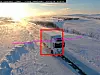 Et eksempel på bilde fra trafikktellingen med kamera og KI. Stedet er Sennalandet i Finnmark. Foto: Finnmark fylkeskommune