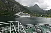 Nullutslippsteknologi for store skip kommer ikke av seg selv. Det må satses store beløp. Her et cruiseskip i Geirangerfjorden. Foto: Steinar Haugberg/sjøfartsdirektoratet