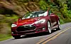 Elbiler som Tesla Model S bidrar til at det samlede utslippet fra den norske bilparken går nedover. Bilde: Tesla Motors