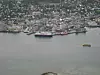 Hurtigruten til kai i Tromsø, der selskapet har sitt hovedkontor.