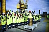 Olje- og energiminister Tord Lien besøkte mandag Statfjord A-plattformen i Nordsjøen og deltok på feiringen av oljefat nummer fem milliarder produsert på Statfjord-feltet.