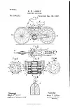 Batteriet som gir. Hosea W. Libbey fikk i 1897 patentert sin versjon med motoren plassert i kranken. Han brukte setet som tank for elektrolytt med slange til batteriet. Sykkelen hadde doble bakhjul og et delt batteri Libbey brukte som et gir. Ideen var at halve batteriet og drift på det ene bakhjulet skulle brukes på flatmark mens hele batteriet og begge hjulene ble brukt i bakker. Illustrasjon: Harley Davidson