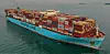 Maersk Hangzhou ble angrepet to ganger i løpet av 2023- årets siste døgn. To dager før beslutte Danmark å sende en fregatt til å beskytte sivil skipsfart. Foto: X/Piet Sinke