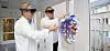 Nye muligheter for kirurgene: Leder for teknologisk forskning ved Intervensjonssenteret på Oslo universitetssykehus, Ole Jakob Elle og gruppeleder ved Intervensjonssenterets gruppe for bildeledet kirurgi og intervensjon, Bjørn Edwin ved Oslo universitetssykehus er begge svært begeistret over de nye mulighetene som åpner seg med briller som kan blande virkeligheten og datagenererte tredimensjonale modeller.
