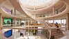 Dagslyset skal flomme inn i atriet i det nye NRK-bygget – dersom vinnerforslaget blir stående. Foto: Nordic Office of Architecture / Arup / Rodeo
