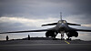 B-1B Lancer før avgang på det første treningsoppdraget i Norge fredag 26. februar.