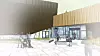 Svømmehallen blir et forbildeprosjekt i FutureBuilt-programmet for klimavennlige byområder og bygg. Foto: Asker kommune
