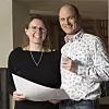 Karen Byskov Lindberg og Bjørn Thorud er begge energirådgivere av yrke. Foto: Sverre Christian Jarild