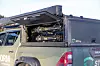 En pickup med Storm Defence-systemet Milcap montert. Inni kassen er festebraketter til M72 montert. Foto: Storm Defence