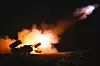 Chunmoo-systemet blir avfyrt under en øvelse i Sør-Korea. Foto: AFP/South Korean Defence Ministry/NTB