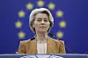 EU-kommisjonens leder Ursula von der Leyen i EU-parlamentet i Strasbourg tirsdag.