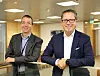 Konsernsjef Remi Eriksen (t.h.) og Sverre Alvik, forskningsleder for energiomstilling. DNV mener grønne korridorer vil ha stor betydning for avkarbonisering av shipping. Foto: Tore Stensvold