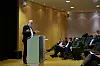Henk Meurs talte på TØI og Sintefs seminar om veiprising. Foto: Mathias Klingenberg