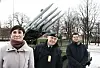 Forsvarsminister Ine Eriksen Søreide, sjef for hæren Odin Johannesen og konsernsjef i Kongsberg-gruppen Geir Håøy