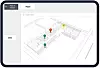 Smart Factory oversikt med sanntidstatus for produksjons enheter og maskiner, ned-drillbart.