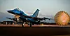 F-16B lander med bremseskjerm. Bilde: Håkon Jacobsen