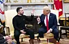 På en pressekonferanse mandag, etter konfrontasjonen i Det hvite hus, gjentok Trump budskapet om at Zelenskyj burde være mer takknemlig. Foto: Doug Mills/NYT/NTB
