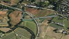 Modell av nytt kryss mellom E18 i Lierbakkene og ny E134 mot Spikkestad og Oslofjordforbindelsen, også kalt Viker-løsningen.