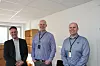 Glenn Holid, Sigurd Some Jenssen og Jens Egil Olsen i Wärtsilä i Moss. Bilde: Tore Stensvold