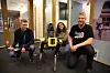 Geir Engdahl (t.v.), roboten Spot, Atussa Koushan og Stein Danielsen. Foto: Tore Stensvold