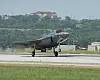 Britenes tredje F-35B på sin første flyging i juni.
