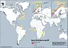 Kartet viser aktive kontrakter hvor Equinor er oppført som operatør eller partner eller der selskapet har aktive og planlagte olje- og gassbrønner i april 2020. Datasettet inneholder ikke alle prosjekter Equinor er involvert i, for eksempel har ikke WWF data på alt i USA og Russland. De gule feltene angir sårbare områder.