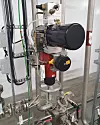 SPESIALTILPASSET: Modifisert elektrohydraulisk aktuator spesialtilpasset vertikal rørgate. Foto: Laugstol AS