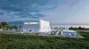 Slik ser selskapet GE Hitachi for seg at de små, modulære kjernekraftanleggene de planlegger, kan se ut.