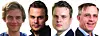 Artikkelforfatterne fra venstre: Tore Kanstad, Martin Hjelmeland, Jonas Kristiansen Nøland og Jan Emblemsvåg.