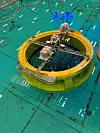 Her testes en semi-lukket merde for Nordlaks hos Sintef Ocean. Foto: Nordlaks