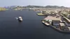 Illustrasjonen viser deler av Bodøs planlagte Smart City, med GreenH sitt produksjonsanlegg til høyre. Øverst i bildet dagens Bodø sentrum. Illustrasjon: GreenH