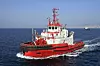 Borgøy på prøvetur utenfor verftet i Istanbul. Skipet er 35 meter langt, 15,4 mneter bredt og har en trekkraft på 65 tonn. Framdriften besørges av to Rolls-Royce gassmotorer på 1,705 kW hver og to azimuth-thrustere.