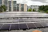 Ravnkollen borettslag har solcelleanlegg på taket. solceller solcellepanel gråareal Foto: Oslo kommune