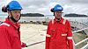 Leirvik AS tar sikte på å levere mange oppdrettsanlegg i aluminium de nærmeste årene. Fra venstre Morten Bjelland og Arne Ottesen.