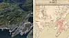 Norges utvikling gjennom årene kan man se konturene av ved å sammenligne dagens digitale kart med kart fra 1700-tallet. Til venstre er Bergen fra Google Earth. Til høyre er Bergen i 1745.
