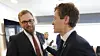 Samferdselsminister Knut Arild Hareide (KrF, t.h.) og fylkesråd for samferdsel i Nordland Bent-Joacim Bentzen (Sp).